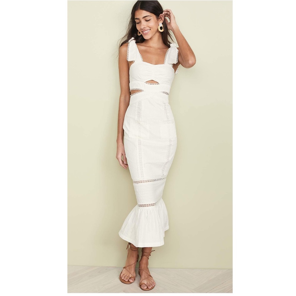 Alice McCall white midi summer dress. Size 2